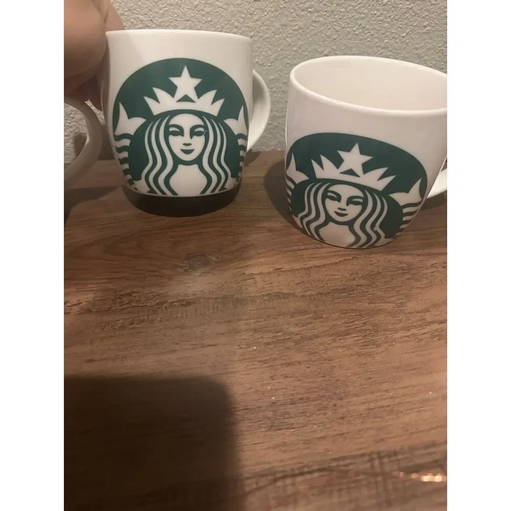 Starbucks Classic White/Green Logo Coffee Mug Three Set